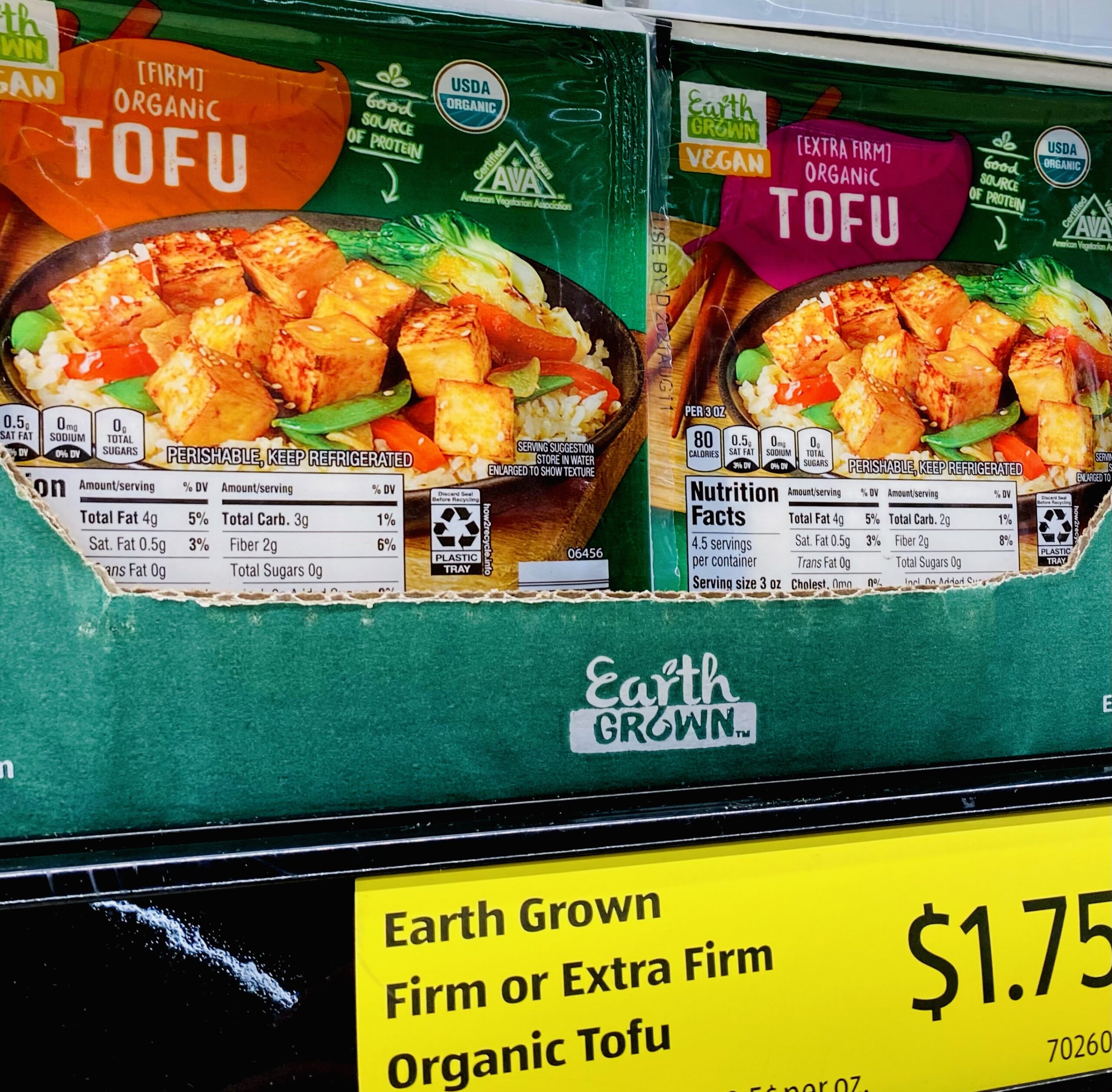 Earth Grown Firm or Extra Firm Organic Tofu