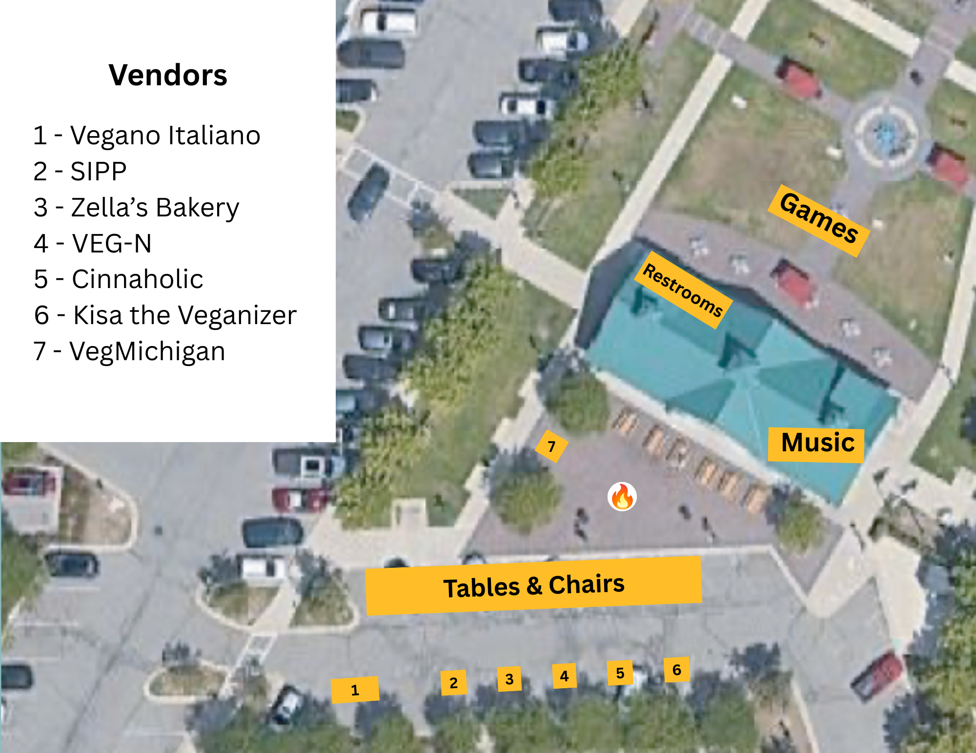 Fall Food & Fun Night Map 2025